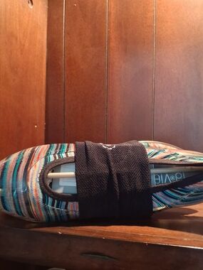 Ja-vie Comfy Jelly Knit Flats Fiesta Stripe